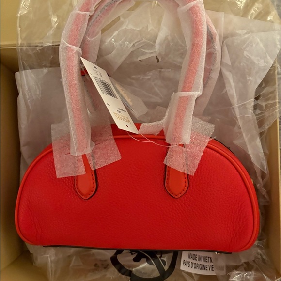 Michael Kors Lulu Mini Satchel Optic Orange Leather – NWT - Picture 6 of 15